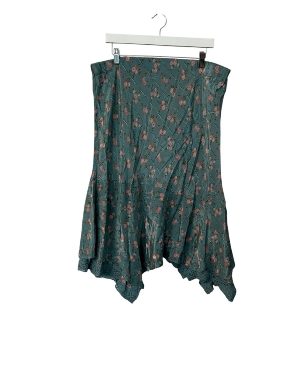Free People Women’s Teal Floral Bali Sweet Escape Skirt Sz XL NWOT